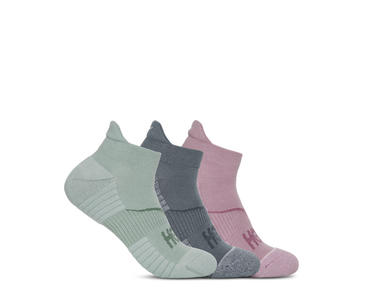 Unisex Hoka No-Show Run Sock 3-Pack Sage / Slate Blue / Fragrnt Lilac hero