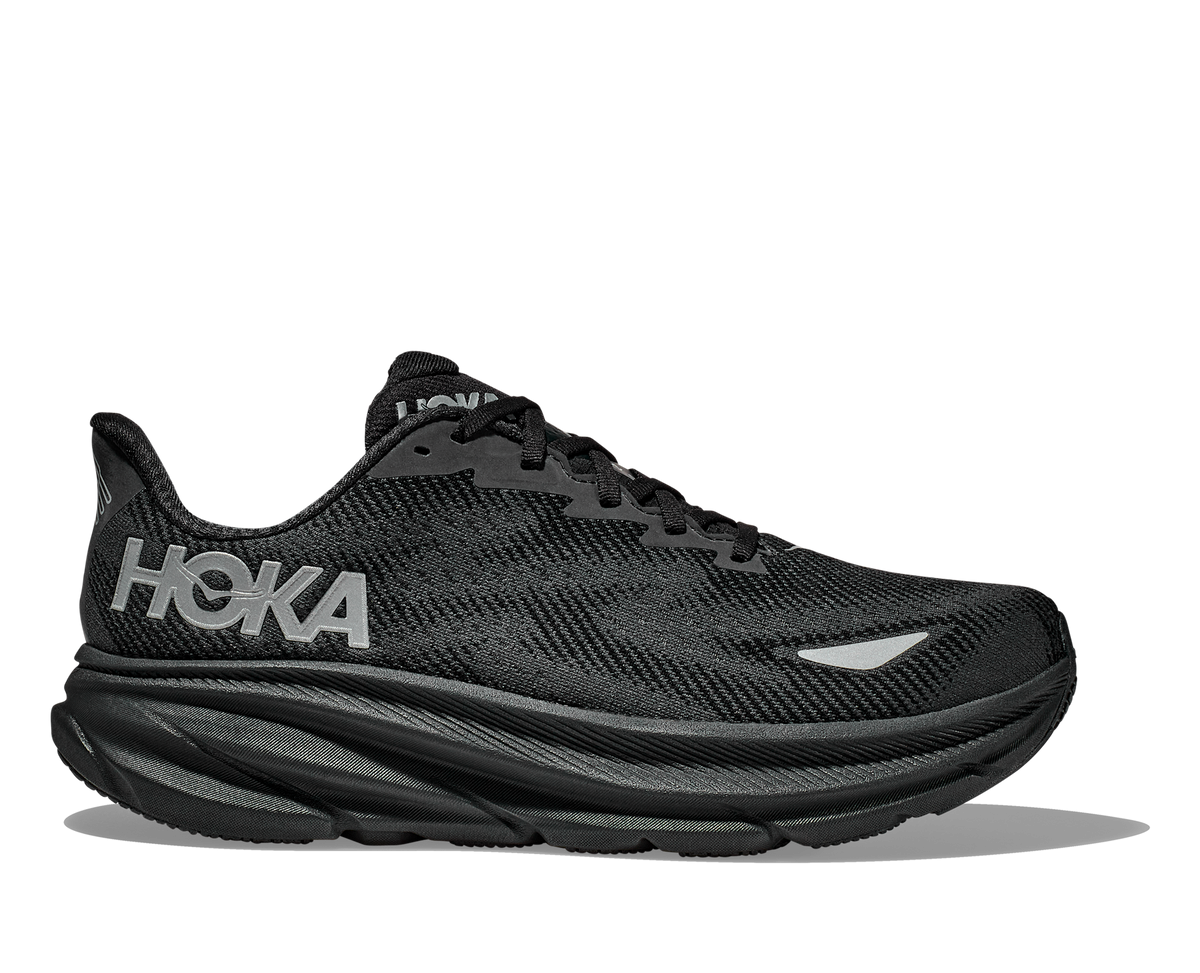 Women's Hoka Clifton 9 GTX (Clearance) Black/Black (FINAL SALE) hero