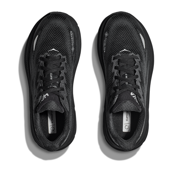 Women's Hoka Clifton 9 GTX (Clearance) Black/Black (FINAL SALE) view 2