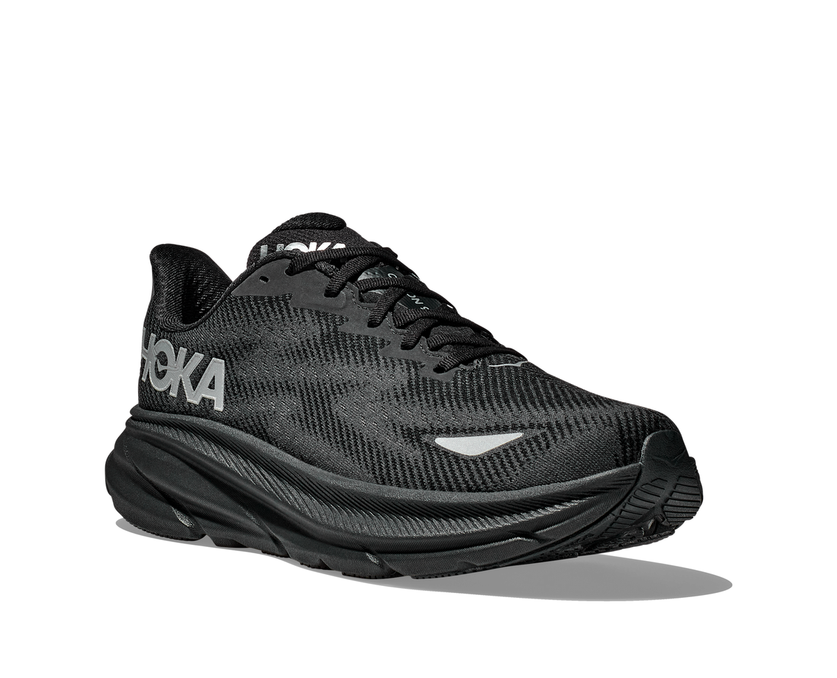 Women's Hoka Clifton 9 GTX (Clearance) Black/Black (FINAL SALE) view 6