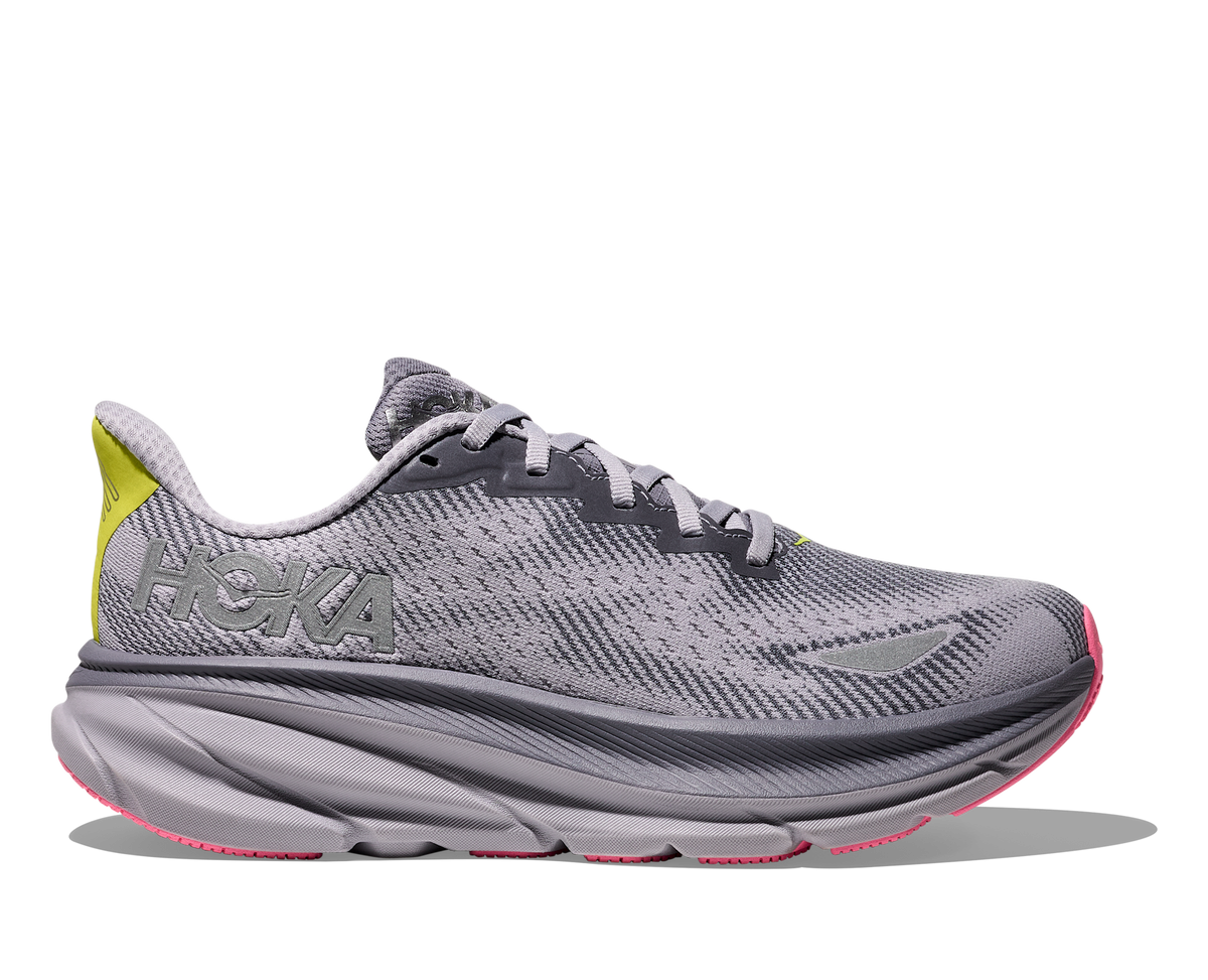 Women's Hoka Clifton 9 GTX (Clearance) Gray Skies/Foggy Gray (FINAL SALE) hero