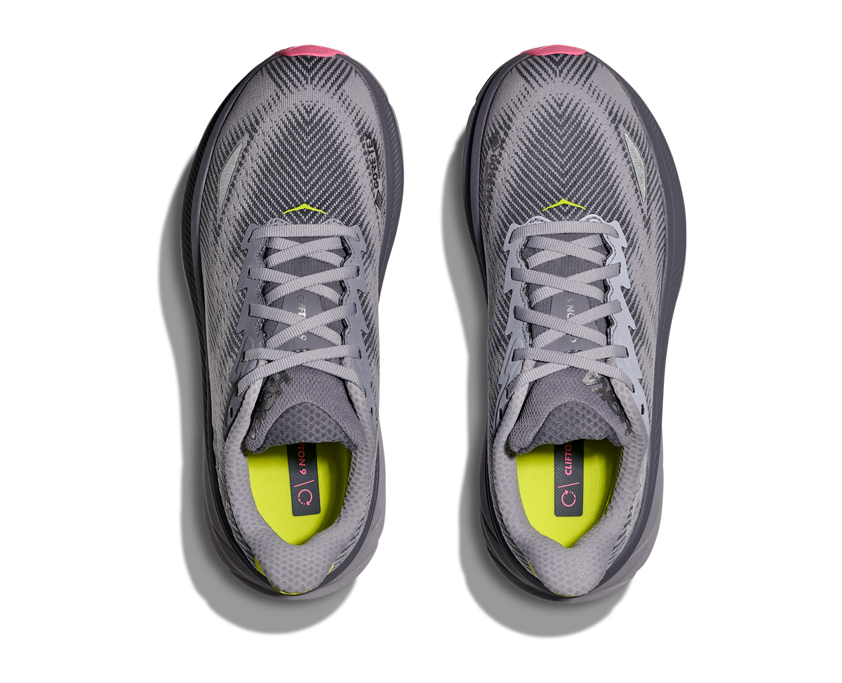 Women's Hoka Clifton 9 GTX (Clearance) Gray Skies/Foggy Gray (FINAL SALE) view 2