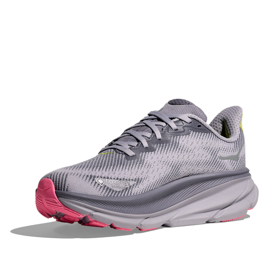 Women's Hoka Clifton 9 GTX (Clearance) Gray Skies/Foggy Gray (FINAL SALE) view 3