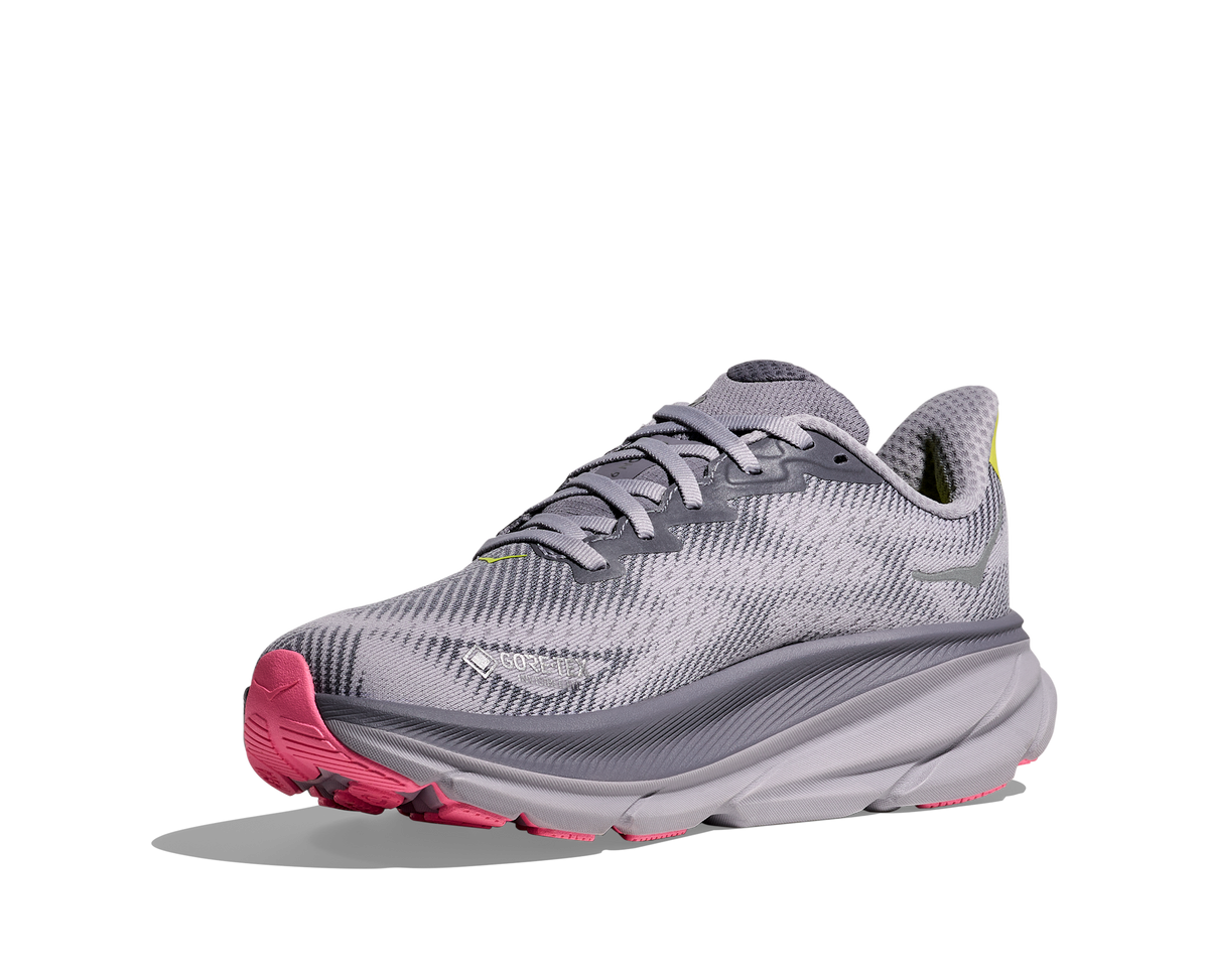 Women's Hoka Clifton 9 GTX (Clearance) Gray Skies/Foggy Gray (FINAL SALE) view 3