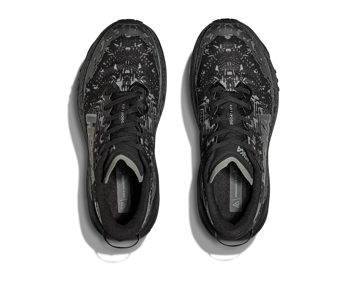 Women's Hoka Speedgoat 6 GTX (Clearance) Black/Outer Orbit view 2