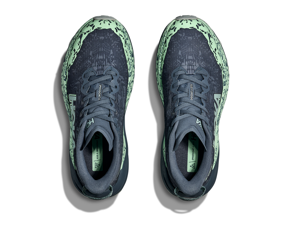 Women's Hoka Speedgoat 6 GTX (Clearance) Thunder Cloud/Mint Fluorite (FINAL SALE) view 2