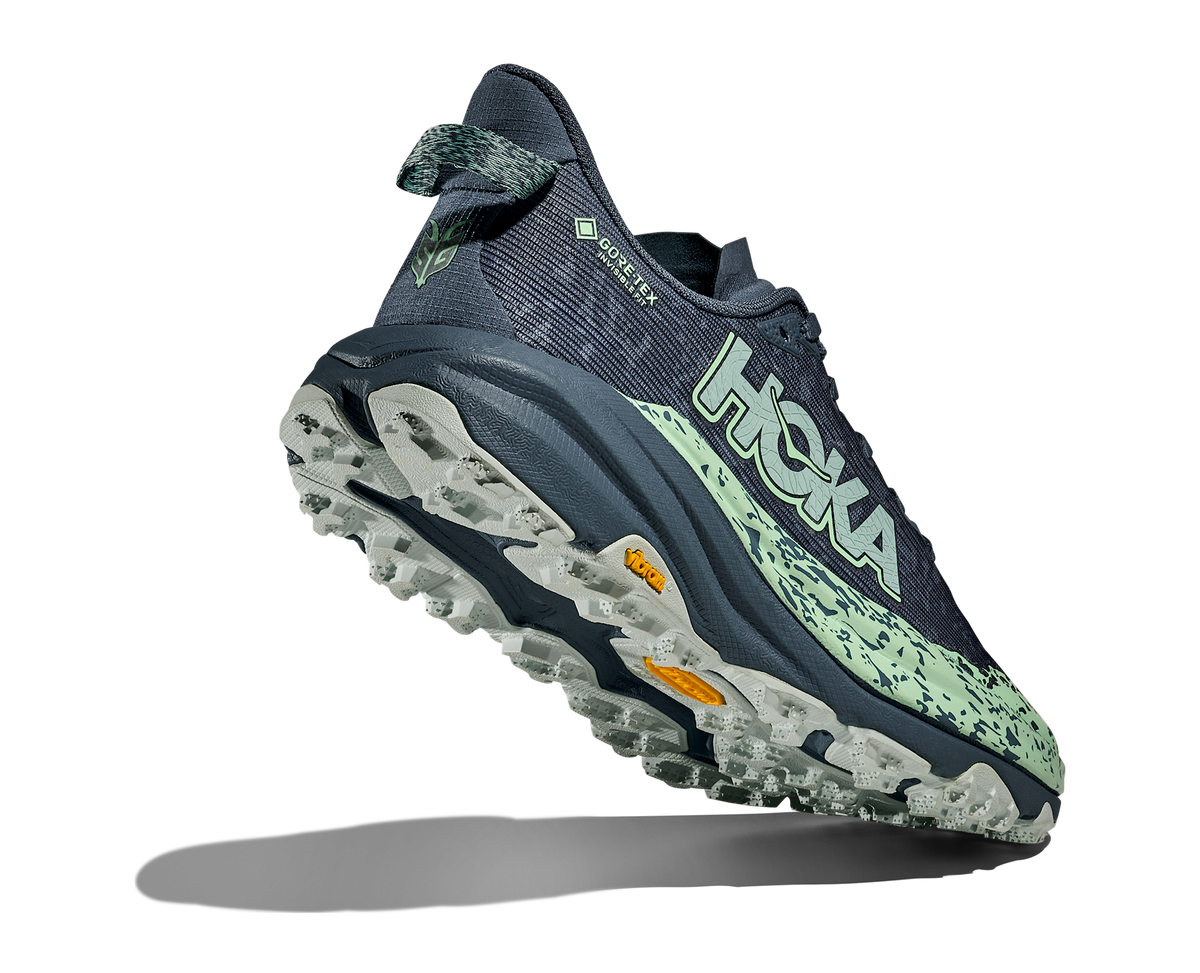 Women's Hoka Speedgoat 6 GTX (Clearance) Thunder Cloud/Mint Fluorite (FINAL SALE) view 4