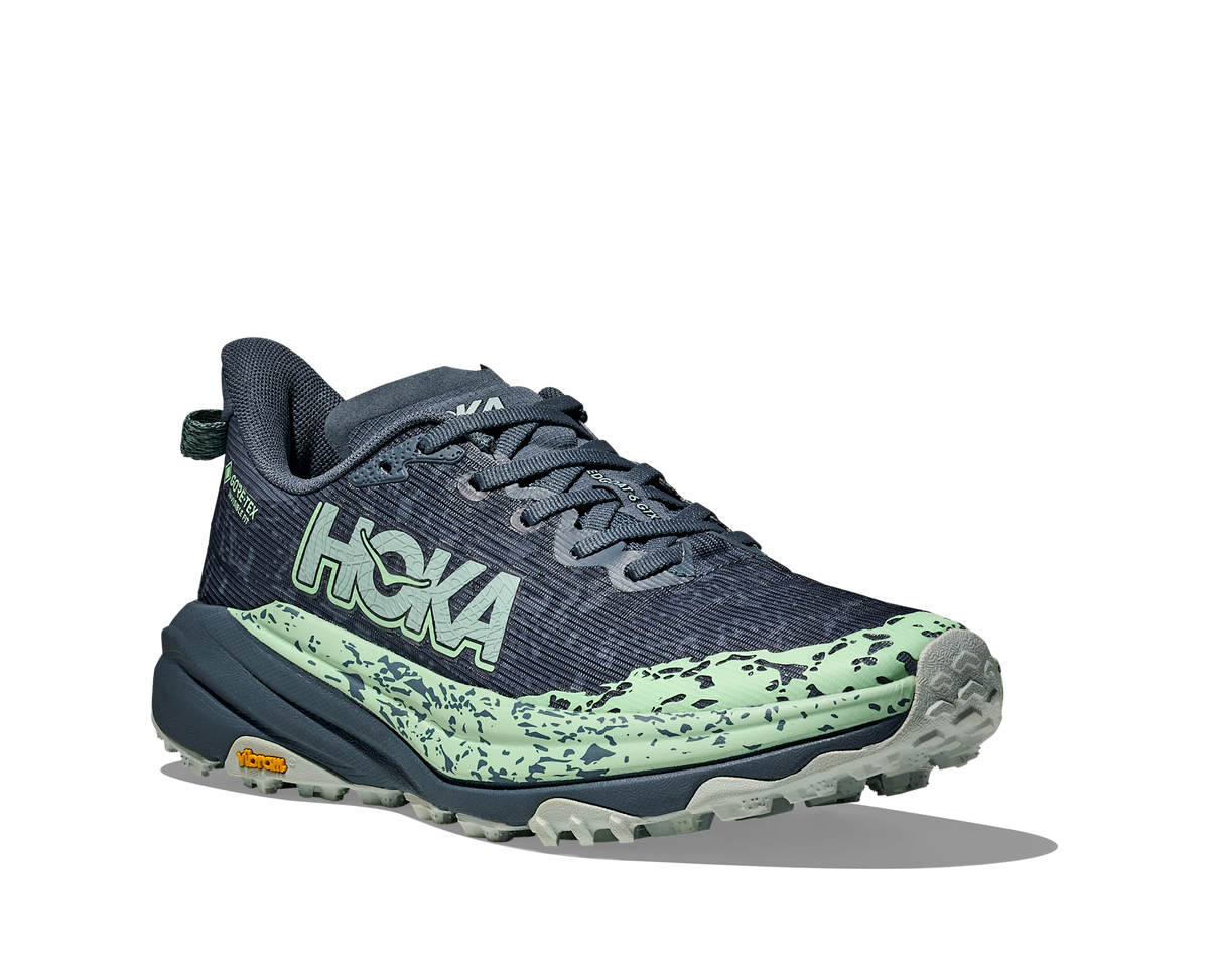 Women's Hoka Speedgoat 6 GTX (Clearance) Thunder Cloud/Mint Fluorite (FINAL SALE) view 6