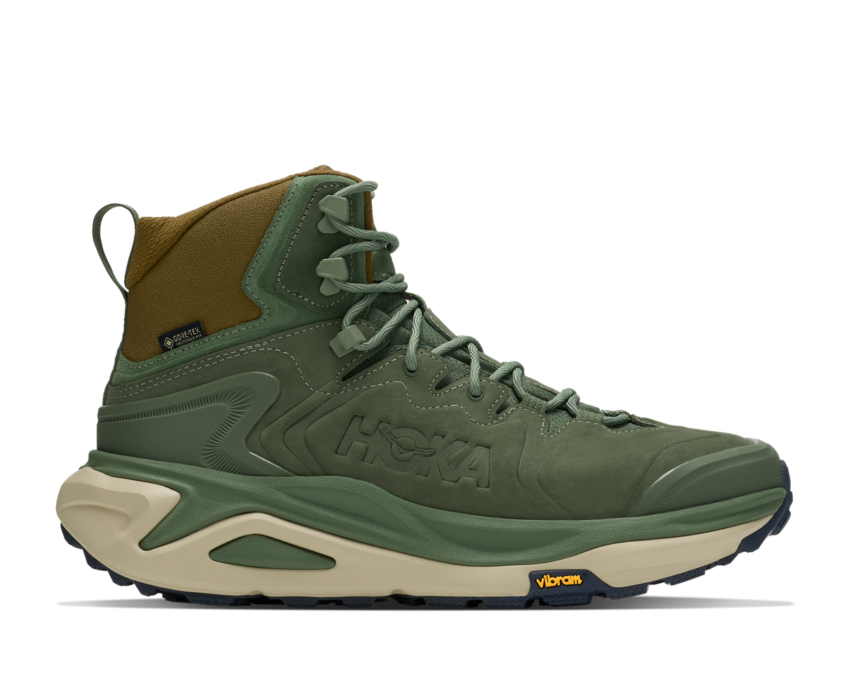 Men's Hoka Kaha 3 GTX Nettle Leaf/ Barley Flour hero