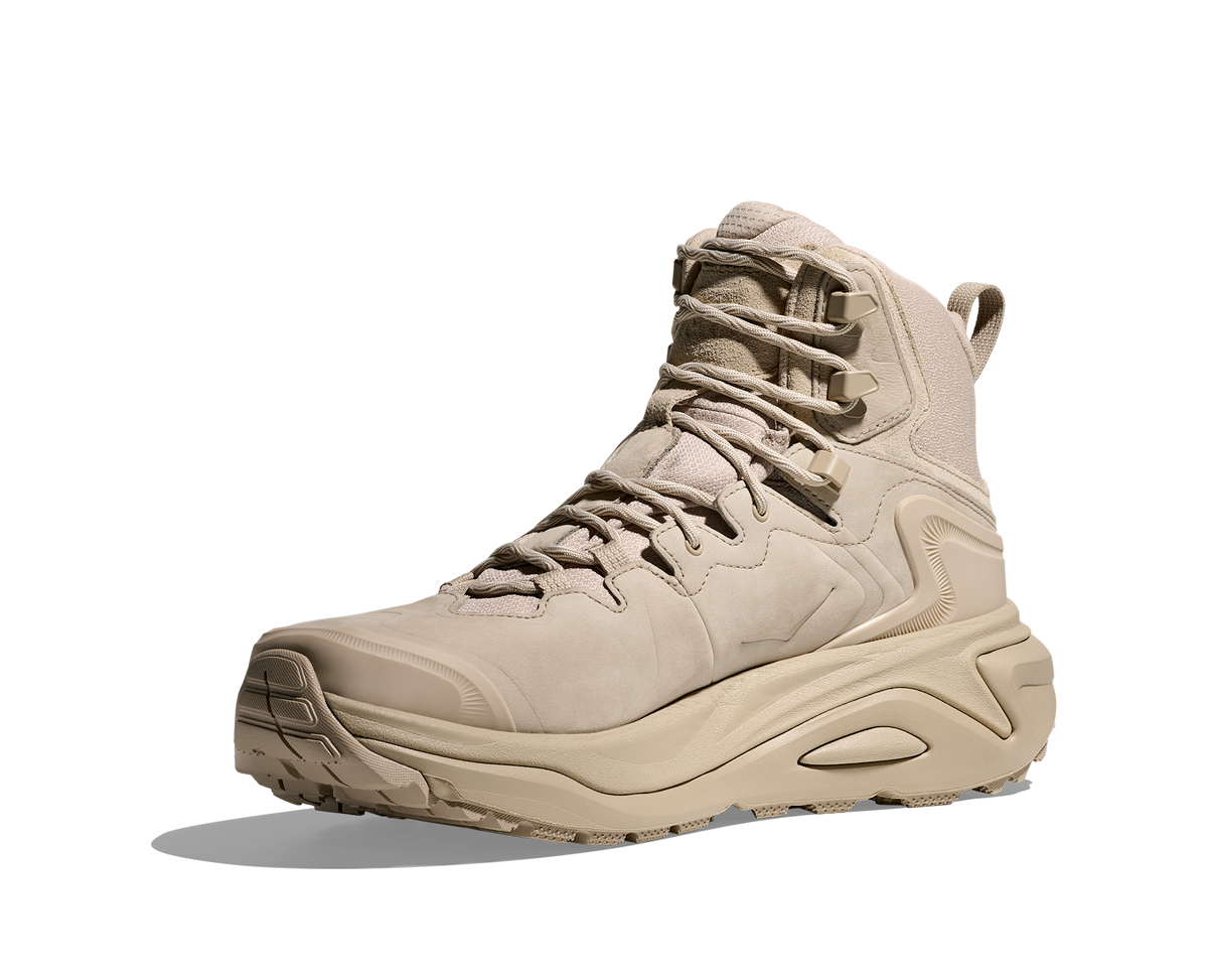 Women's Hoka Kaha 3 GTX Raw Linen/Oat Milk view 3