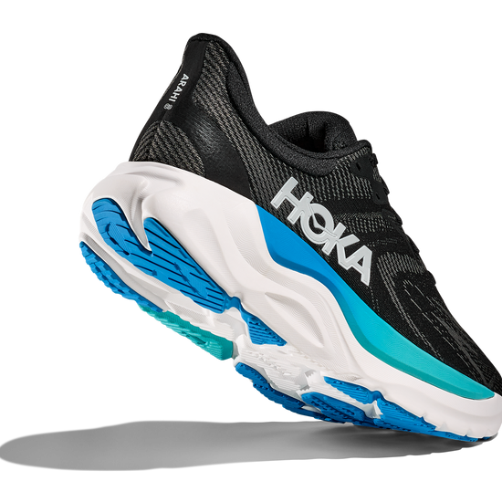 Men's Hoka Arahi 8 (Clearance) Black/Skyward Blue view 5