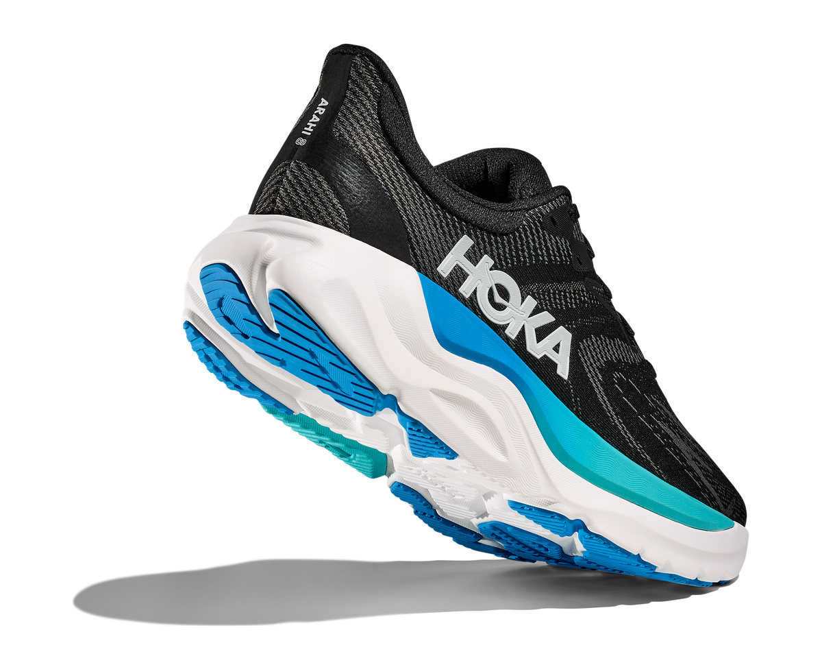 Men's Hoka Arahi 8 (Clearance) Black/Skyward Blue view 5