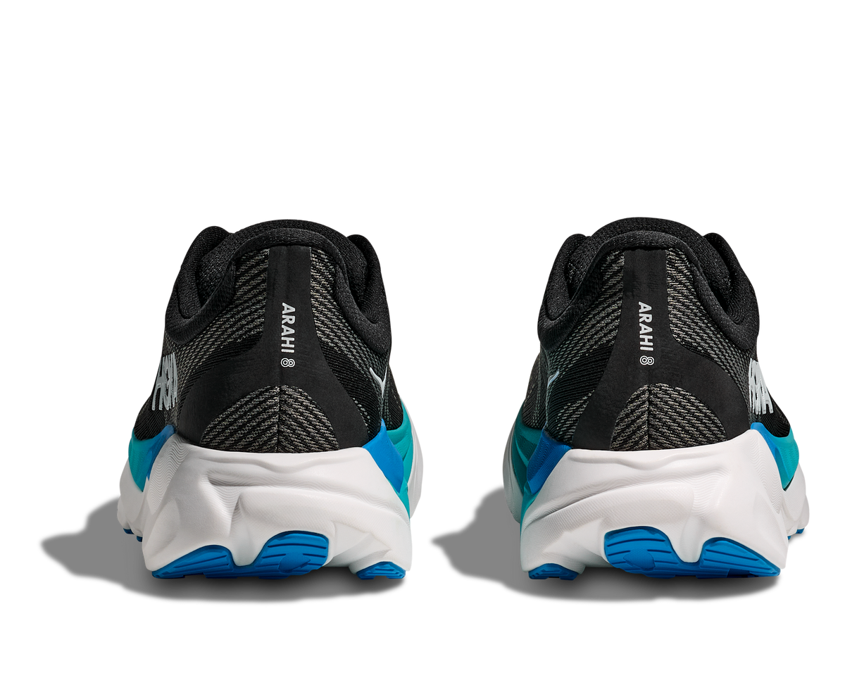 Men's Hoka Arahi 8 (Clearance) Black/Skyward Blue view 6