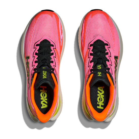 Women's Hoka Mach X 3 Neon Rose/Neon Tangerine view 2