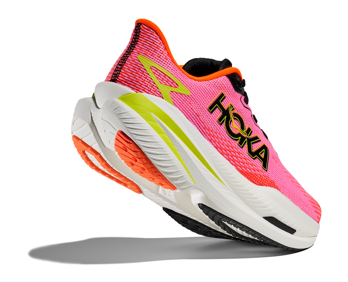 Women's Hoka Mach X 3 Neon Rose/Neon Tangerine view 4