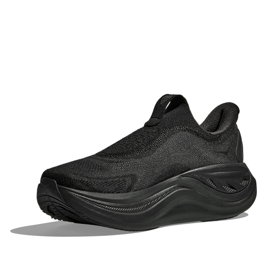 Women's Hoka Skyward Laceless Black/Black view 3