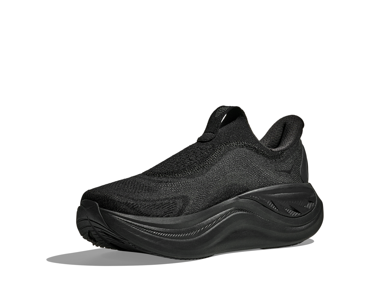 Women's Hoka Skyward Laceless Black/Black view 3