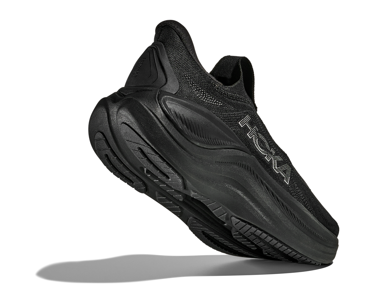 Women's Hoka Skyward Laceless Black/Black view 4