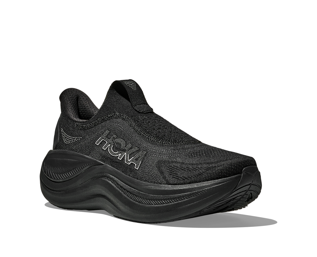 Women's Hoka Skyward Laceless Black/Black view 6