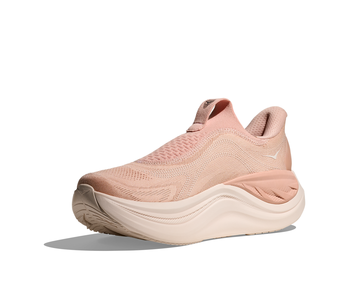 Women's Hoka Skyward Laceless Rose Latte/Rose Cream view 3