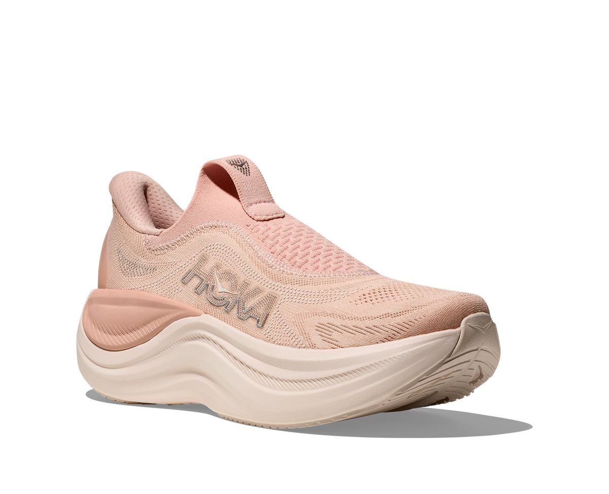 Women's Hoka Skyward Laceless Rose Latte/Rose Cream view 6