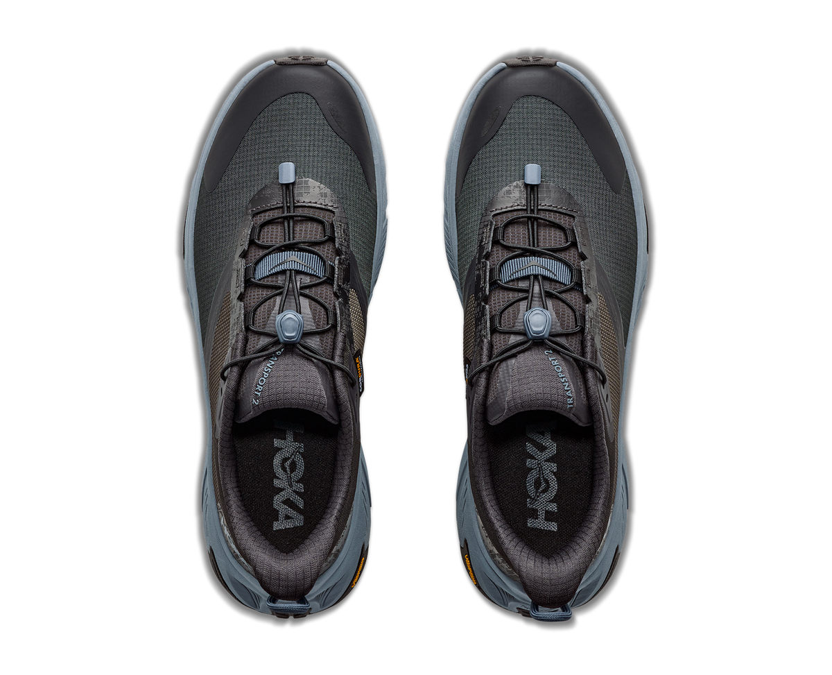 Men's Hoka Transport 2 Carbon Black/ Washed Blue view 2