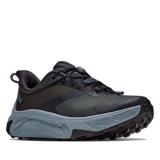 Men's Hoka Transport 2 Carbon Black/ Washed Blue view 6