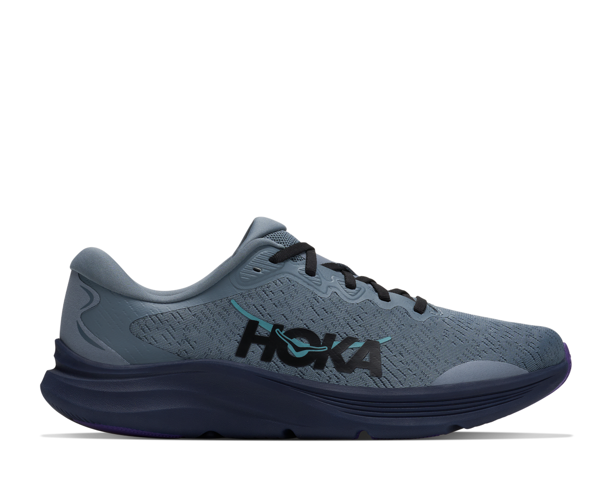 Men's Hoka Solimar 2 Slate Blue/ Electric Aqua hero