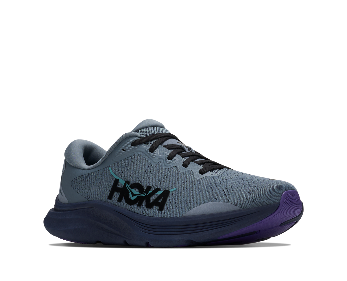Men's Hoka Solimar 2 Slate Blue/ Electric Aqua view 6