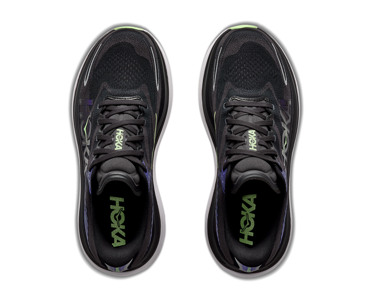 Men's Hoka Skyward X 2 Carbon Black/ Neon Nebula view 2