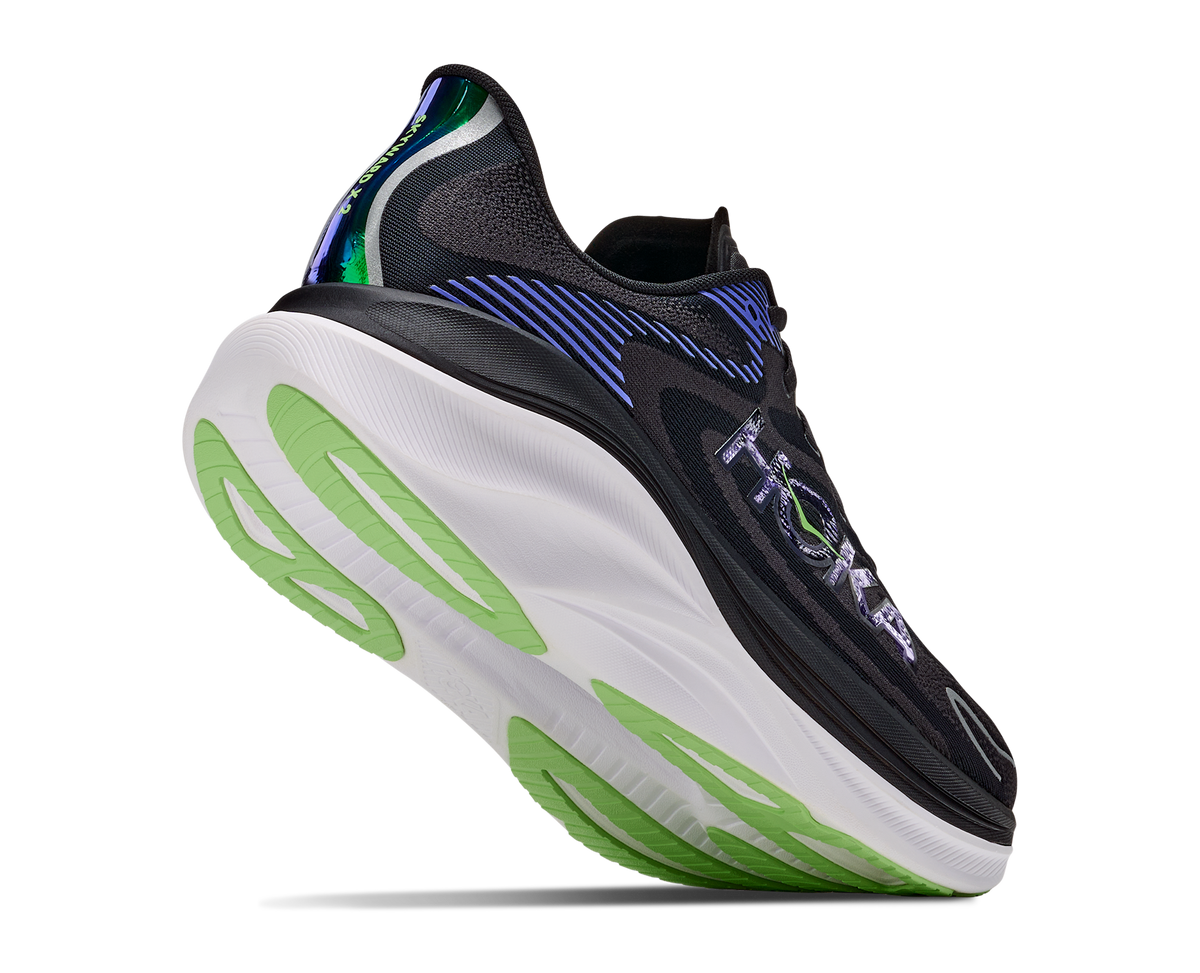 Men's Hoka Skyward X 2 Carbon Black/ Neon Nebula view 4