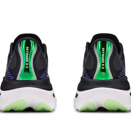 Men's Hoka Skyward X 2 Carbon Black/ Neon Nebula view 5