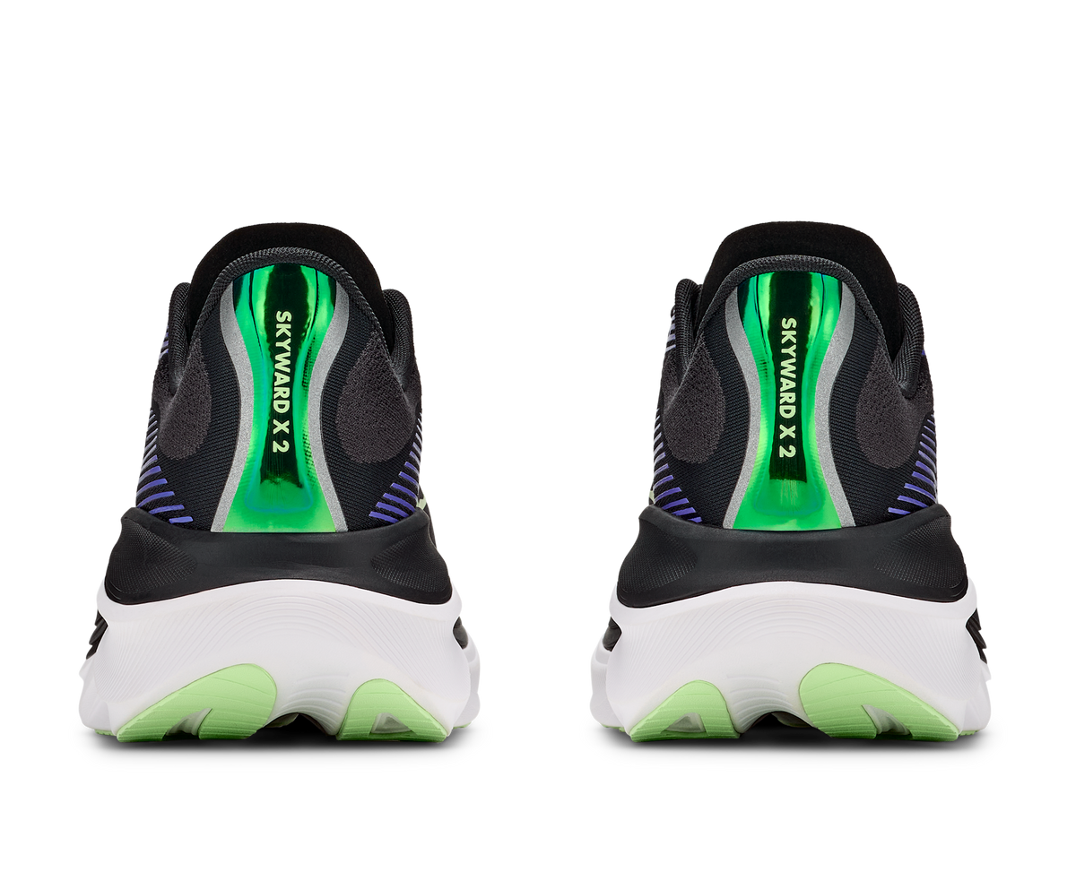 Men's Hoka Skyward X 2 Carbon Black/ Neon Nebula view 5