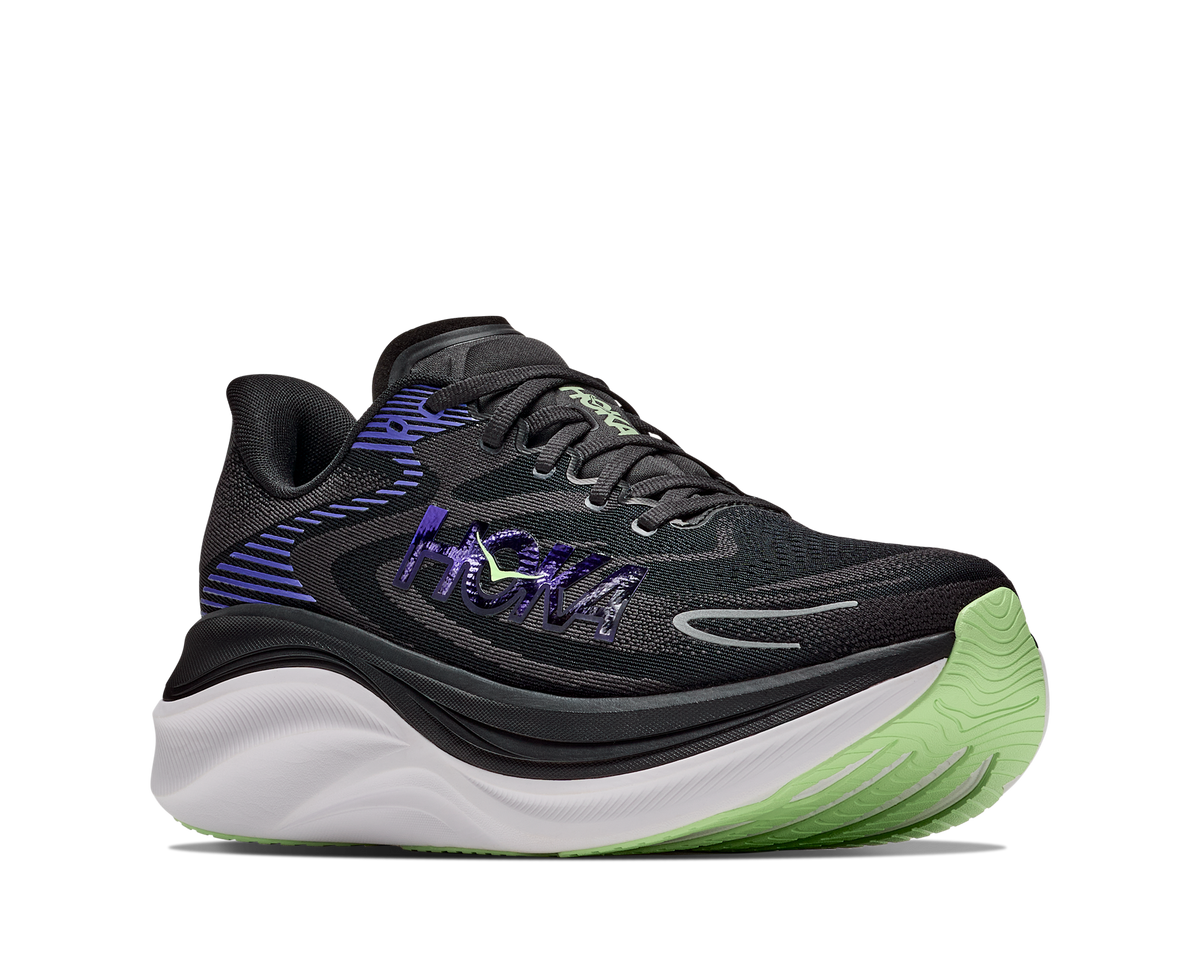 Men's Hoka Skyward X 2 Carbon Black/ Neon Nebula view 6