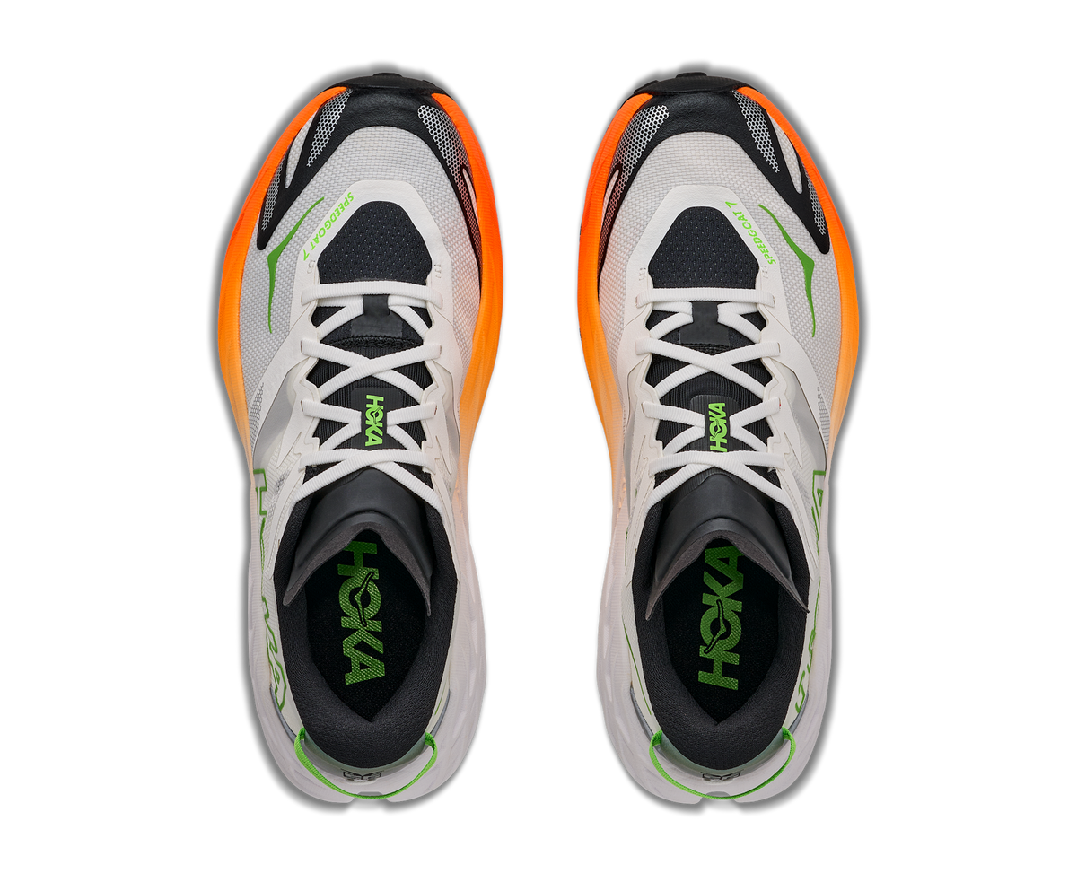Men's Hoka Speedgoat 7 Frost/Neon Tangerine view 2