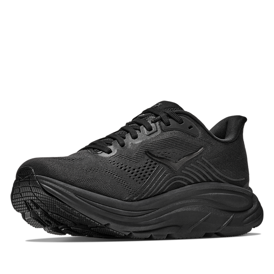 Women's Hoka Clifton 11 Black/Black view 3