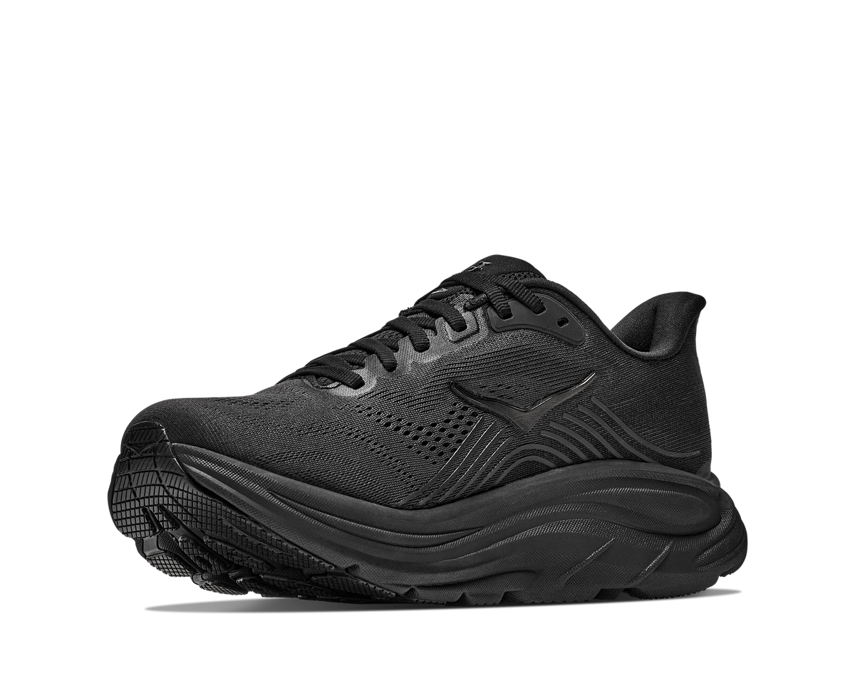 Women's Hoka Clifton 11 Black/Black view 3