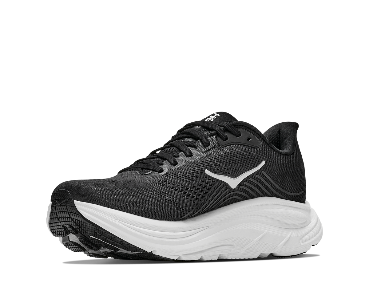 Women's Hoka Clifton 11 Black/White view 3