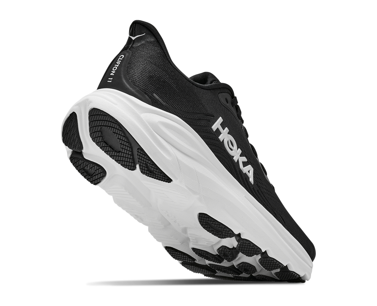 Women's Hoka Clifton 11 Black/White view 4