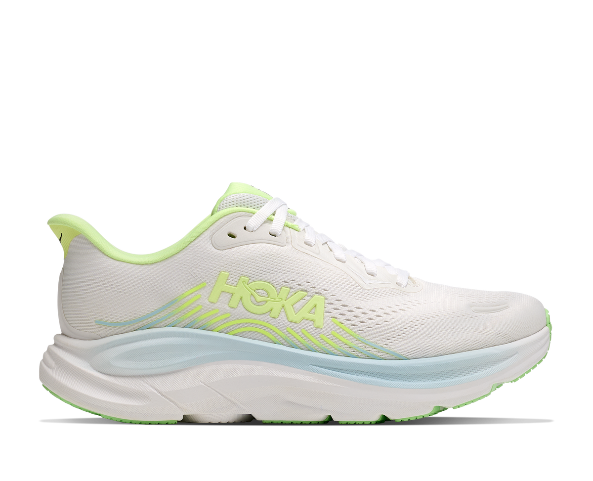 Women's Hoka Clifton 11 Frost / Neon Yuzu hero