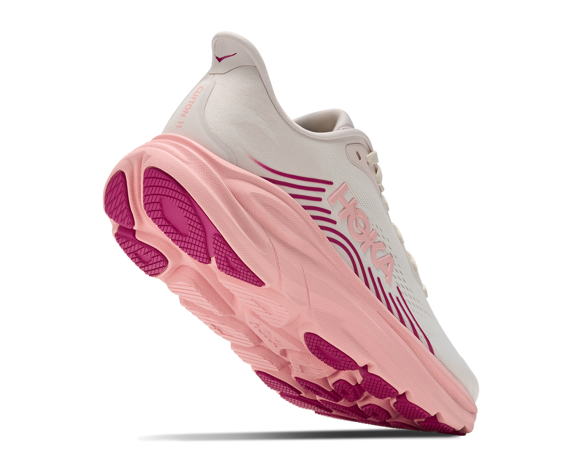 Women's Hoka Clifton 11 Rose Cream / Dewy Pink view 4