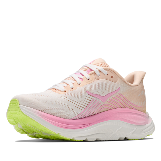 Women's Hoka Clifton 11 Tangerine Glow / White view 3