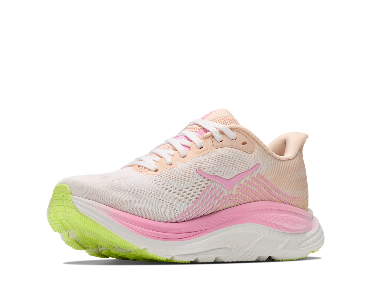 Women's Hoka Clifton 11 Tangerine Glow / White view 3