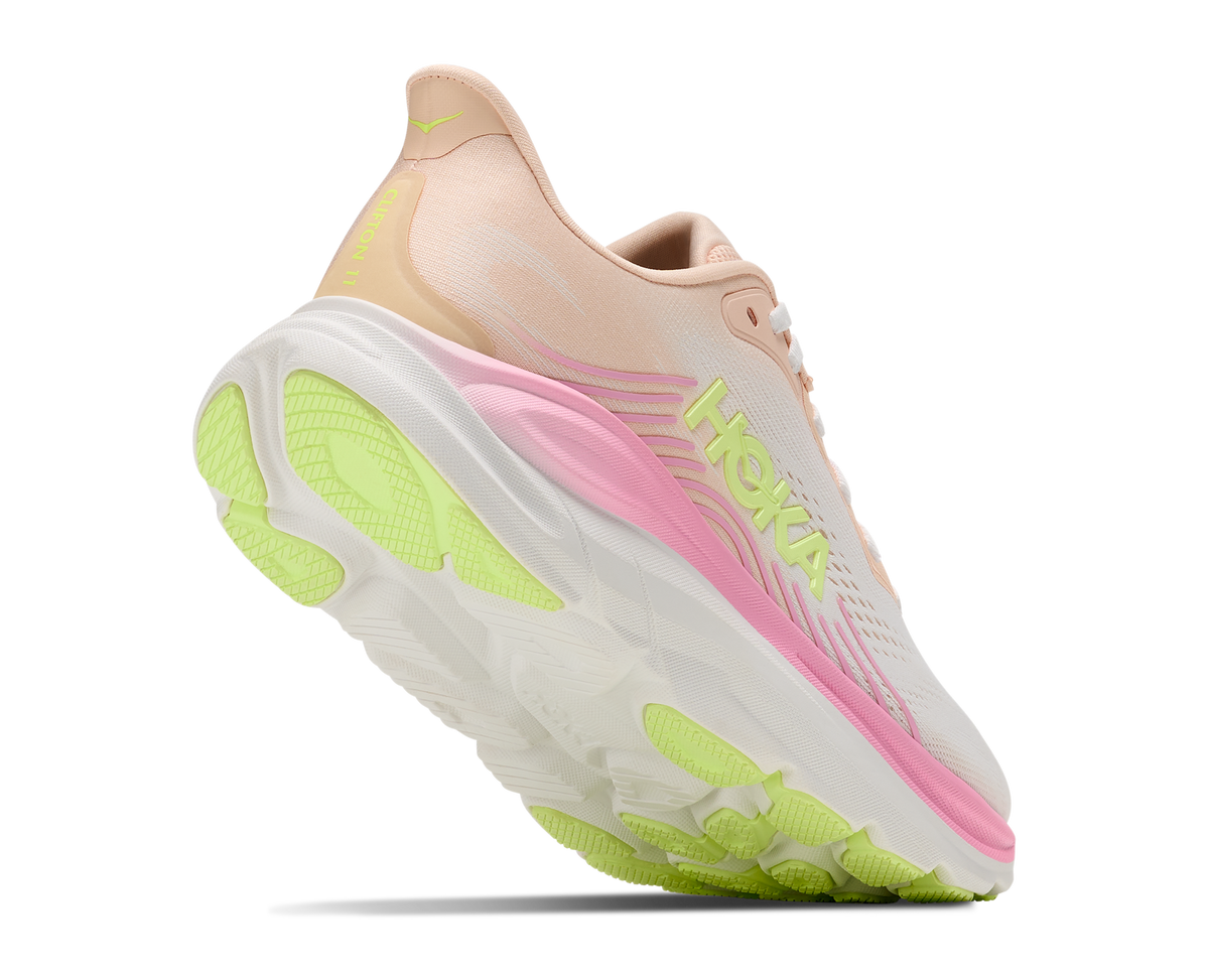Women's Hoka Clifton 11 Tangerine Glow / White view 4