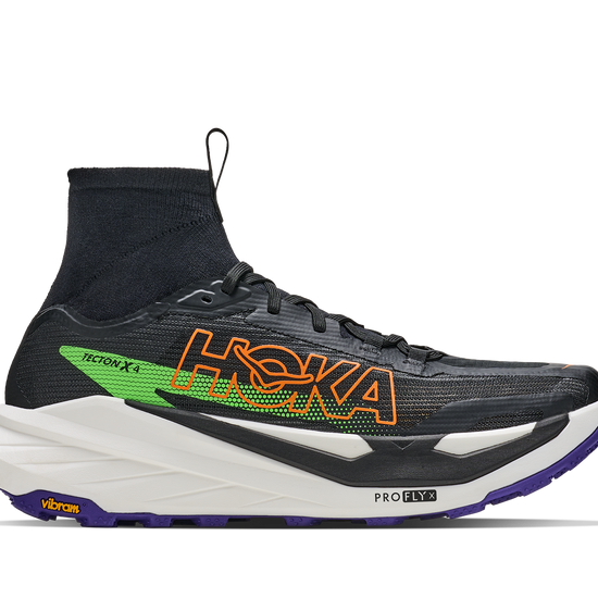 Men's Hoka Tecton X 4 Black / Neon Green hero