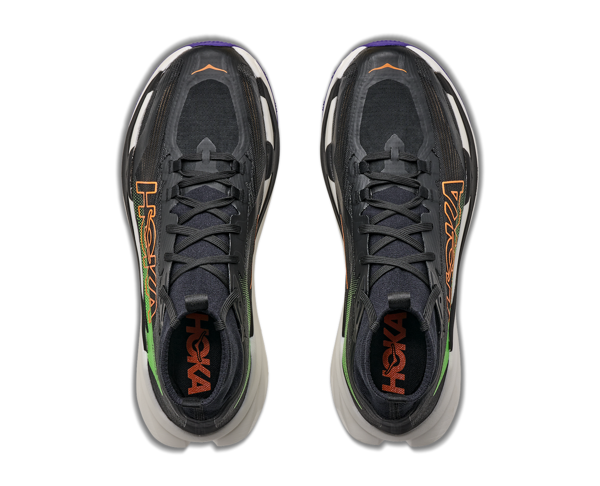 Men's Hoka Tecton X 4 Black / Neon Green view 2