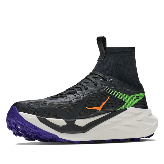 Men's Hoka Tecton X 4 Black / Neon Green view 3