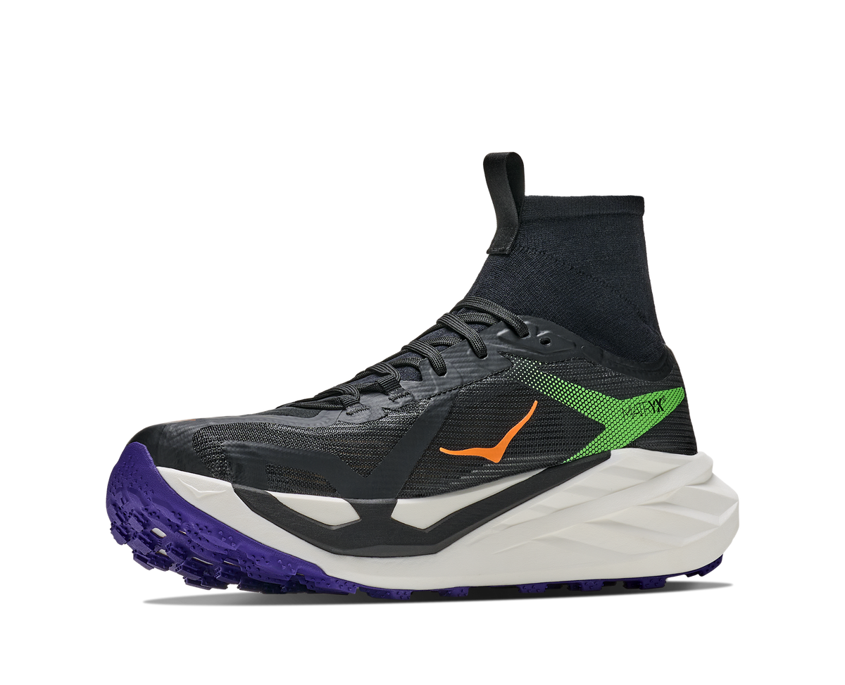 Men's Hoka Tecton X 4 Black / Neon Green view 3