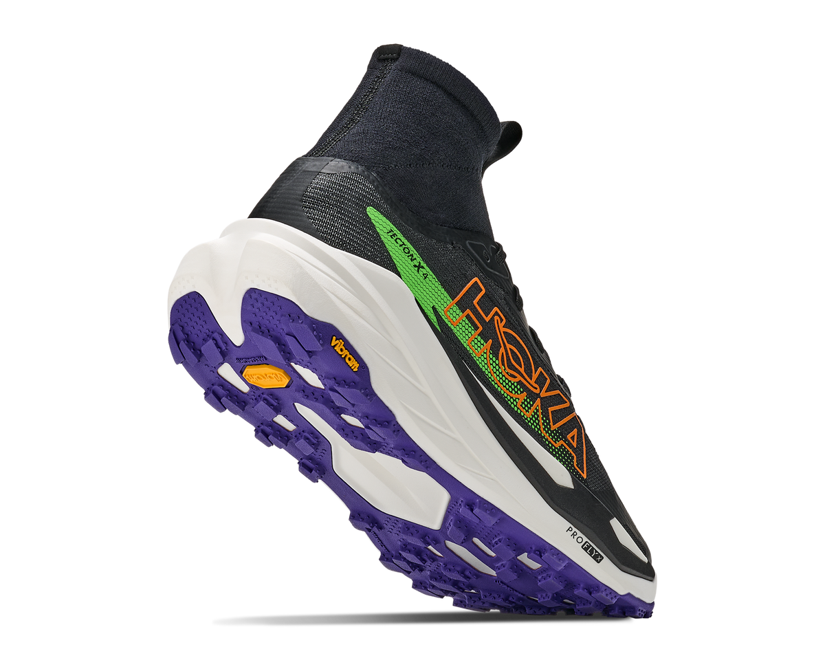 Men's Hoka Tecton X 4 Black / Neon Green view 4