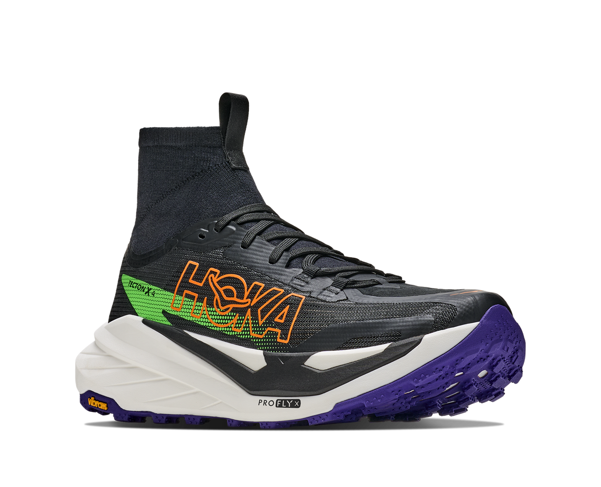Men's Hoka Tecton X 4 Black / Neon Green view 6